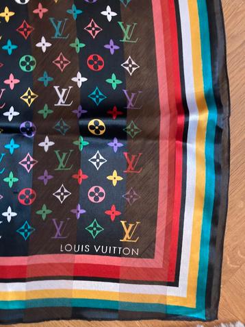 Kleurrijke Log sjaal shawl 100x100 cm