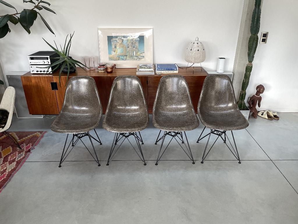 Originele set Eames DSX - Seal Brown - Herman Miller, Ophalen, Kunststof, Bruin, Zo goed als nieuw