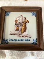Oudhollandse tegel in lijst, Ophalen of Verzenden, Overige materialen, Minder dan 50 cm, Minder dan 50 cm