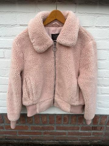 Clockhouse (C&A) roze teddy jas – maat 42 herfst beschikbaar voor biedingen