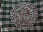 2 platte kerstborden merry christmas ongeveer 22 cm 1 koop, Antiek en Kunst, Ophalen of Verzenden