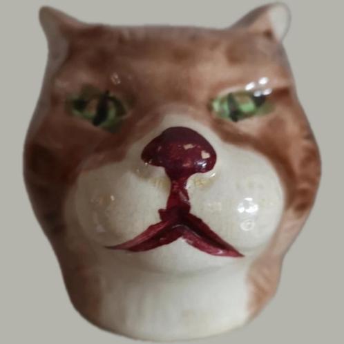 majolica art nouveau spaarpot a casser kat kop bank, Antiek en Kunst, Antiek | Keramiek en Aardewerk, Ophalen of Verzenden