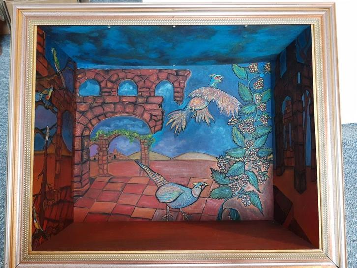 Kerststal met handgemaakte Peruaanse beelden, Diversen, Kerst, Zo goed als nieuw, Ophalen