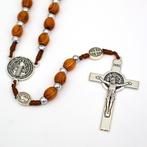 Rozenkrans olijfhout – handgemaakt in Italië – Sint Benedict, Verzenden, Nieuw, Sieraad, Christendom | Katholiek