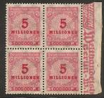 Duitse Rijk mi nr 317 (blokje van 4 met reclame aanhangsel), Postzegels en Munten, Verzenden, Duitse Keizerrijk, Postfris