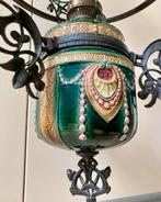 Te koop, Antieke Majolica Olielamp, Ophalen