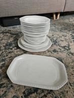 Wit servies, Huis en Inrichting, Keuken | Servies, Ophalen, Gebruikt, Overige stijlen, Bord(en)