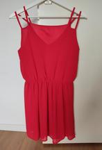 Rood jurkje met elastiek in de taille - mt s, Zo goed als nieuw, Maat 36 (S), Verzenden, Rood