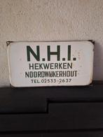 Emaille reclamebord NHI Hekwerken, Ophalen of Verzenden