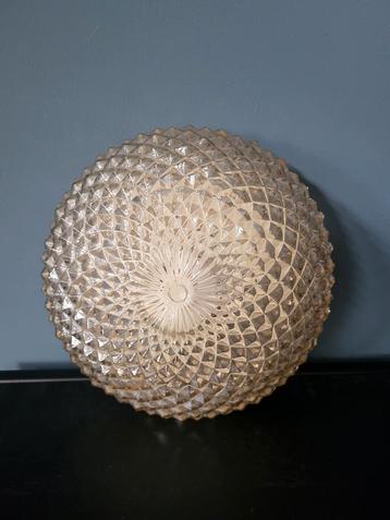 Plafondlamp/plafonniere helder amberkleurig glas beschikbaar voor biedingen