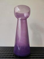 Vintage paars glazen hyacintenglas/ bolglas, 20 cm hoog, Minder dan 50 cm, Glas, Gebruikt, Ophalen of Verzenden