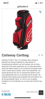 Nieuwe callaway cardbag chev 14+ callaway rood, Ophalen of Verzenden, Nieuw, Tas, Callaway