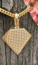 Prachtige 14k gouden Hanger diamant form, Nieuw, Ophalen of Verzenden, La Myrla Jewelry, Info@lamyrla.nl