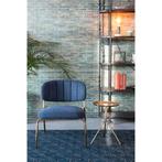 Fauteuil Kolten Blauw / Goud van Zilt., Ophalen, ., Minder dan 75 cm, Nieuw