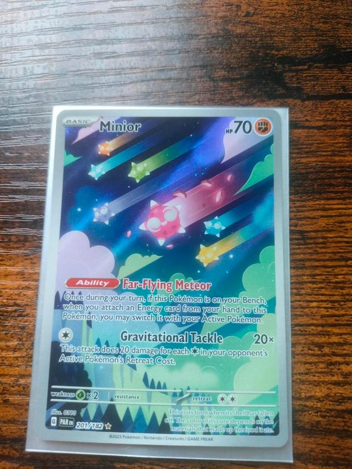 Minior 201/182, Hobby en Vrije tijd, Verzamelkaartspellen | Pokémon, Zo goed als nieuw, Losse kaart, Ophalen of Verzenden