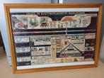 Reproductie vintage school poster, Ophalen, Met lijst, Rechthoekig Liggend, Nieuw