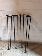 Duraline tafelpoten 4x Zwart, Huis en Inrichting, Tafelonderdelen, Tafelpoot, Minder dan 50 cm, 50 tot 100 cm, Rond