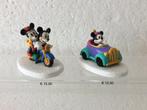 Disney Minnie en Mickey mini beeldjes - kerstdorp, Ophalen, Mickey Mouse, Zo goed als nieuw, Beeldje of Figuurtje