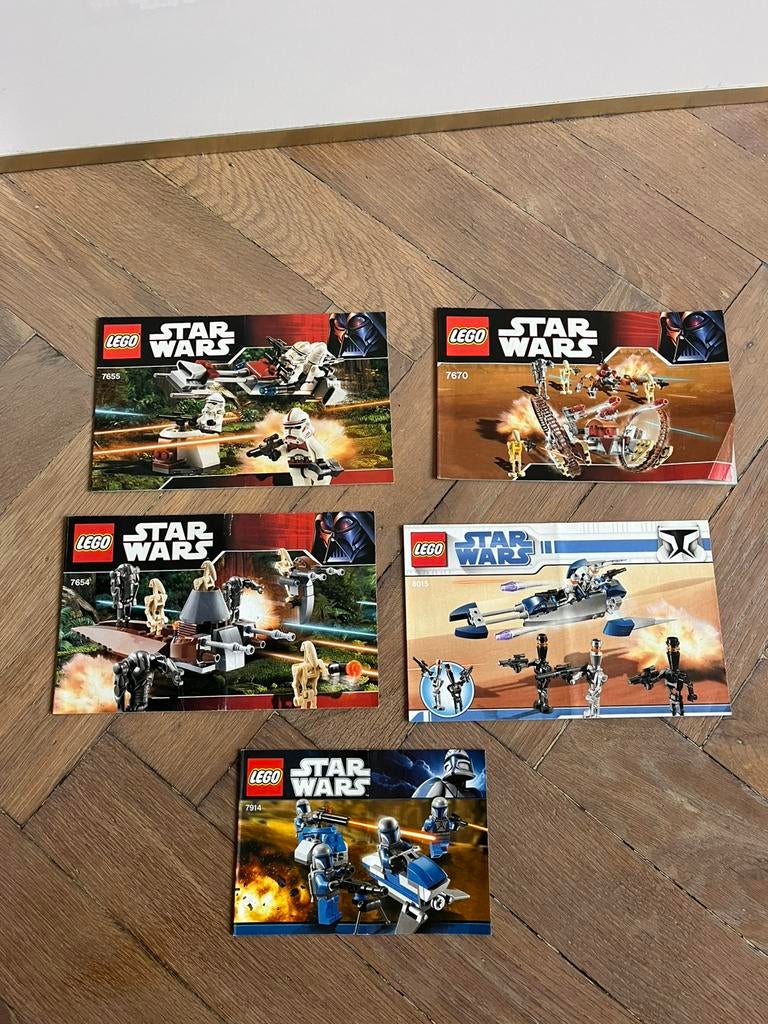 Lego star wars 7654 7655  7670 7914 8015 boekjes instructie, Kinderen en Baby's, Speelgoed | Duplo en Lego, Ophalen of Verzenden