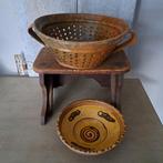 Oude brocante aardewerk vergiet kommetje schaaltje *Etage3*, Gebruikt, ., Ophalen of Verzenden, .