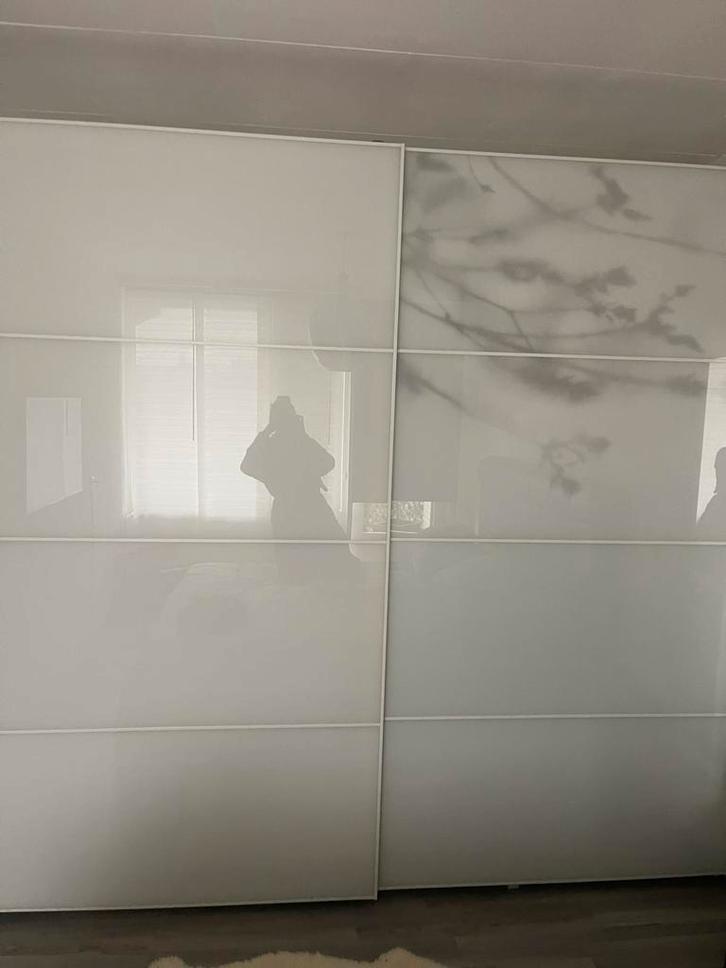Ikea Pax Schuifdeuren Melkglas (2x 1,26m), Huis en Inrichting, Kasten | Kledingkasten, Gebruikt, 200 cm of meer, 100 tot 150 cm