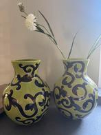 Prachtige vazen groen / zwart, Ophalen, Zwart, Minder dan 50 cm, Glas