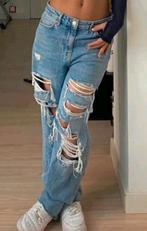 Bershka slijtage jeans 36, Blauw, Maat 36 (S), Lang, Gedragen