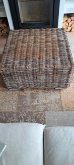 Rieten salontafel, Ophalen of Verzenden, Gebruikt, Vierkant, Riet