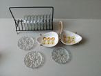 Vintage schaaltjes/onderzetters in rekjes. Pr. p/stuk, Ophalen of Verzenden