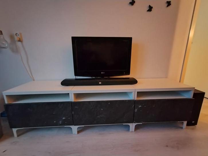 3x Ikea Besta kasten. Optie: tv en JBL soundbar en subwoofer, Huis en Inrichting, Kasten | Televisiemeubels, Gebruikt, Minder dan 100 cm