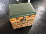 Vintage Rieten Viskoffer, Watersport en Boten, Hengelsport | Algemeen, Ophalen, Gebruikt, Koffer of Tas