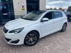 Peugeot 308 1.2 PureTech Allure- cam-pano-trekhaak-pdc, Gebruikt, Leder en Stof, Wit, Origineel Nederlands