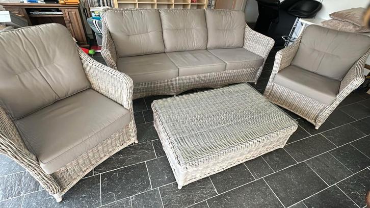 Luxe loungeset van Maxime  in zeer nette staat., Tuin en Terras, Tuinsets en Loungesets, Zo goed als nieuw, Loungeset, Wicker