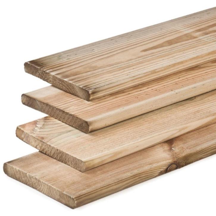 nwe planken grenen geimpregneerd +/- 180x14x1,6 cm, Doe-het-zelf en Verbouw, Hout en Planken, Nieuw, Plank, Grenen, Minder dan 200 cm