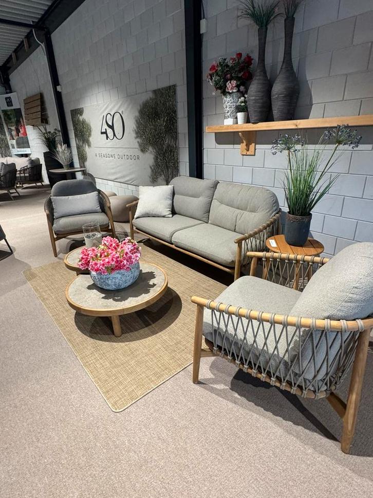 Nora loungeset teak hout 4 Seasons outdoor, Tuin en Terras, Tuinmeubel-accessoires, Nieuw, Ophalen of Verzenden