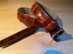 Italiaanse riem krokodil leer cognac 97 cm lengte, Verzenden