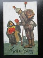 WO1 postkaart - Soldaat met Münchner Kindl, Politiek en Historie, Voor 1920, Verzenden