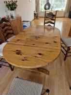 eettafel (ovaal) en / of 6 stoelen, Huis en Inrichting, Tafels | Eettafels, Ophalen, Gebruikt, 200 cm of meer, Vijf personen of meer