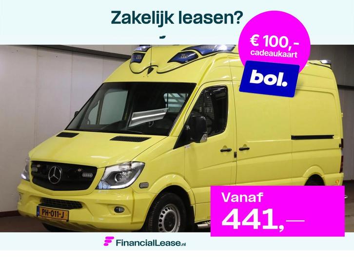Mercedes-Benz Sprinter 319 CDI L2H2 AMBULANCE AUTOMAAT Merce, Auto's, Bestelauto's, Bedrijf, Lease, Financial lease, ABS, Airconditioning