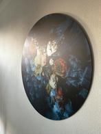 Wandcirkel Bloemen Print Heinen Delfs Blauw, Huis en Inrichting, Ophalen, Oorspronkelijke maker, 75 tot 100 cm, 75 cm of meer