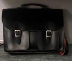Old School. Leren boekentas/schooltas., Sieraden, Tassen en Uiterlijk, Tassen | Schooltassen, Zwart, Aktetas of Boekentas, Nieuw