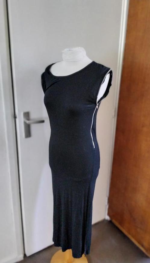Aparte zwarte maxi jurk, Kleding | Dames, Jurken, Zo goed als nieuw, Zwart, Onder de knie, Verzenden