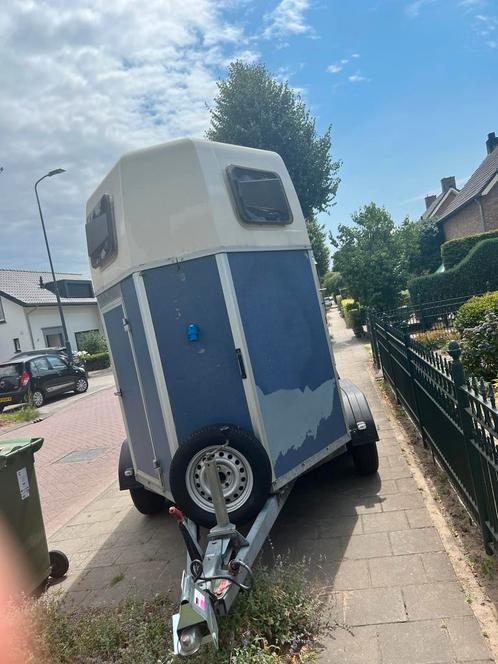 Tekoop paardentrailer 2 paards humbaur, Dieren en Toebehoren, Paarden en Pony's | Trailers en Aanhangwagens, Gebruikt, Hout, Ophalen of Verzenden