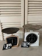 2 oude brocante keuken weegschalen, Antiek en Kunst, Ophalen of Verzenden