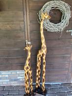 Set van 2 grote houten giraffen, 150 en 103 cm, Antiek en Kunst, Ophalen