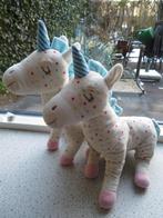 Unicorn of eenhoorn van Hema wit met stippen blauwe manen, Kinderen en Baby's, Speelgoed | Knuffels en Pluche, Ophalen of Verzenden