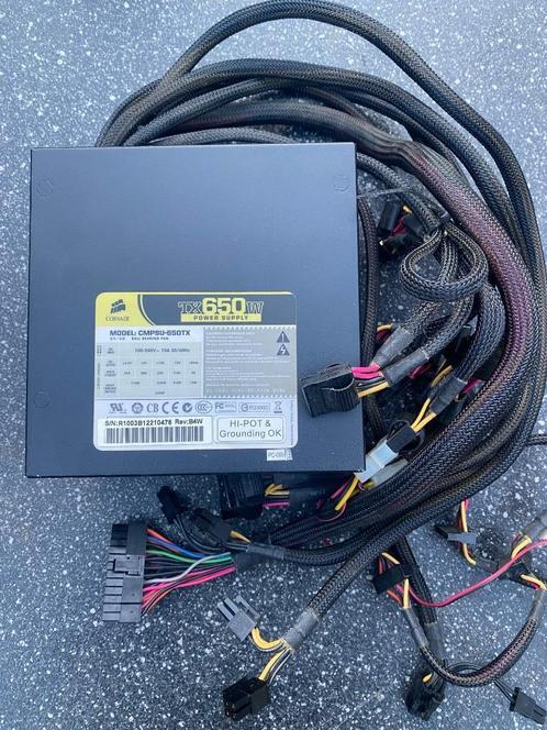 Corsair TX Serie 650Watt voeding, Computers en Software, Interne voedingen, Zo goed als nieuw, Ophalen of Verzenden