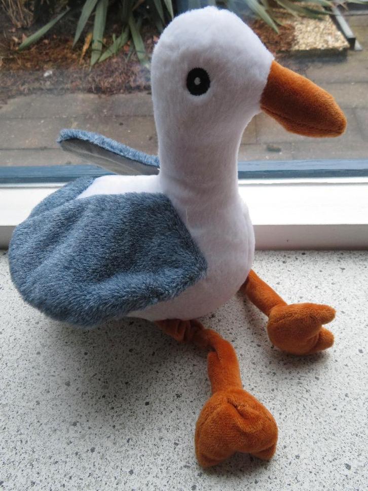 Meeuw of Zeemeeuw TRIXIE zacht velours meet ca 36 cm, Kinderen en Baby's, Speelgoed | Knuffels en Pluche, Zo goed als nieuw, Overige typen