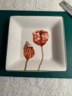 Groot Villeroy & Boch Bord - met bloemen gedecoreerd, Porselein of Keramiek, Schaal, Vierkant, Nieuw