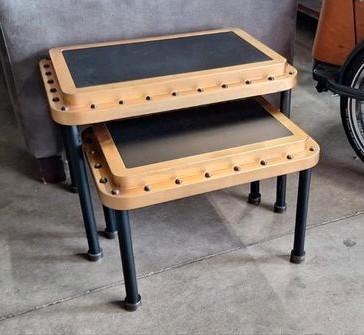 Set van 2 bijzettafels  nieuw, Huis en Inrichting, Tafels | Bijzettafels, Nieuw, Rechthoekig, 45 tot 60 cm, Minder dan 55 cm, Hout